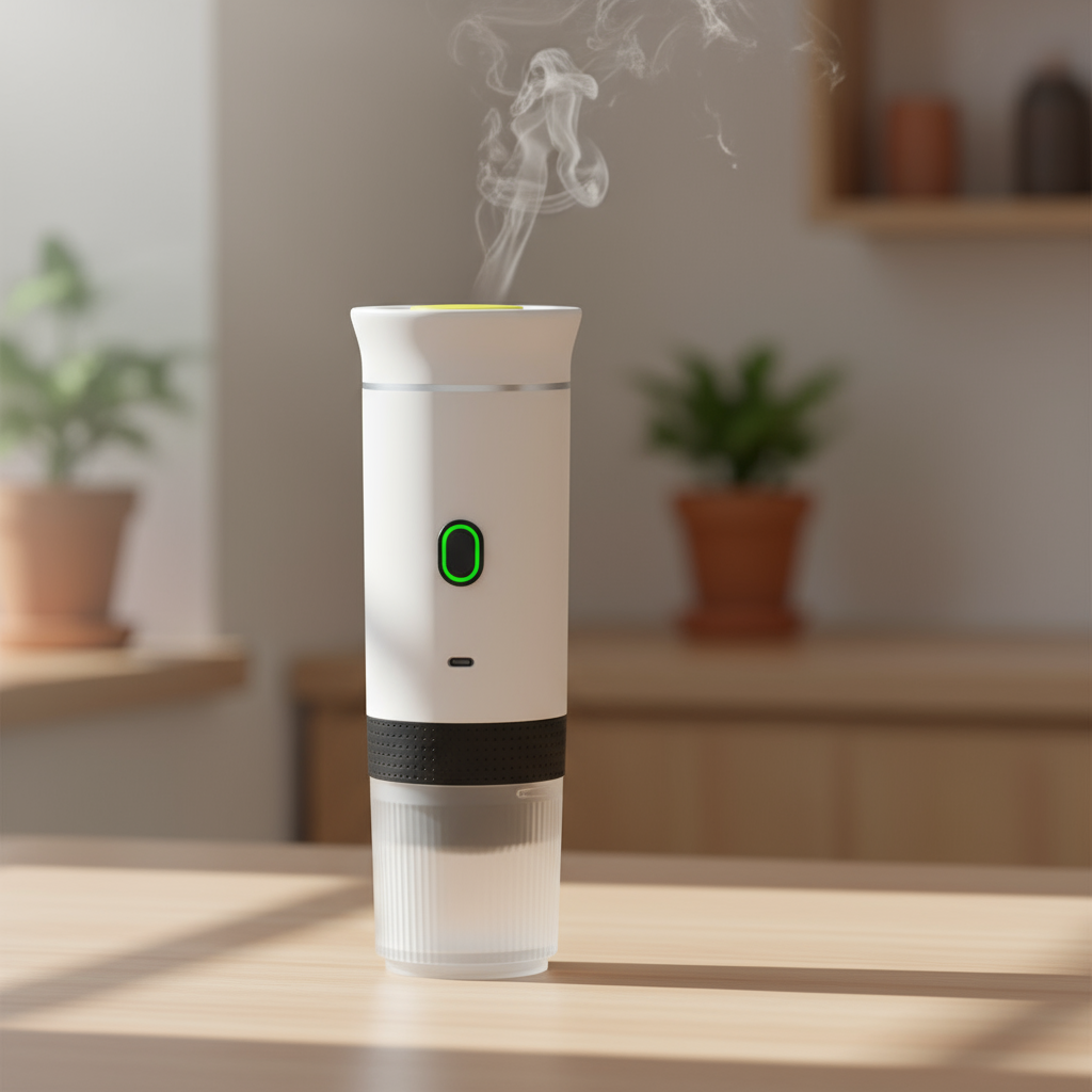 "Cafetera portátil  – café en minutos donde quieras"